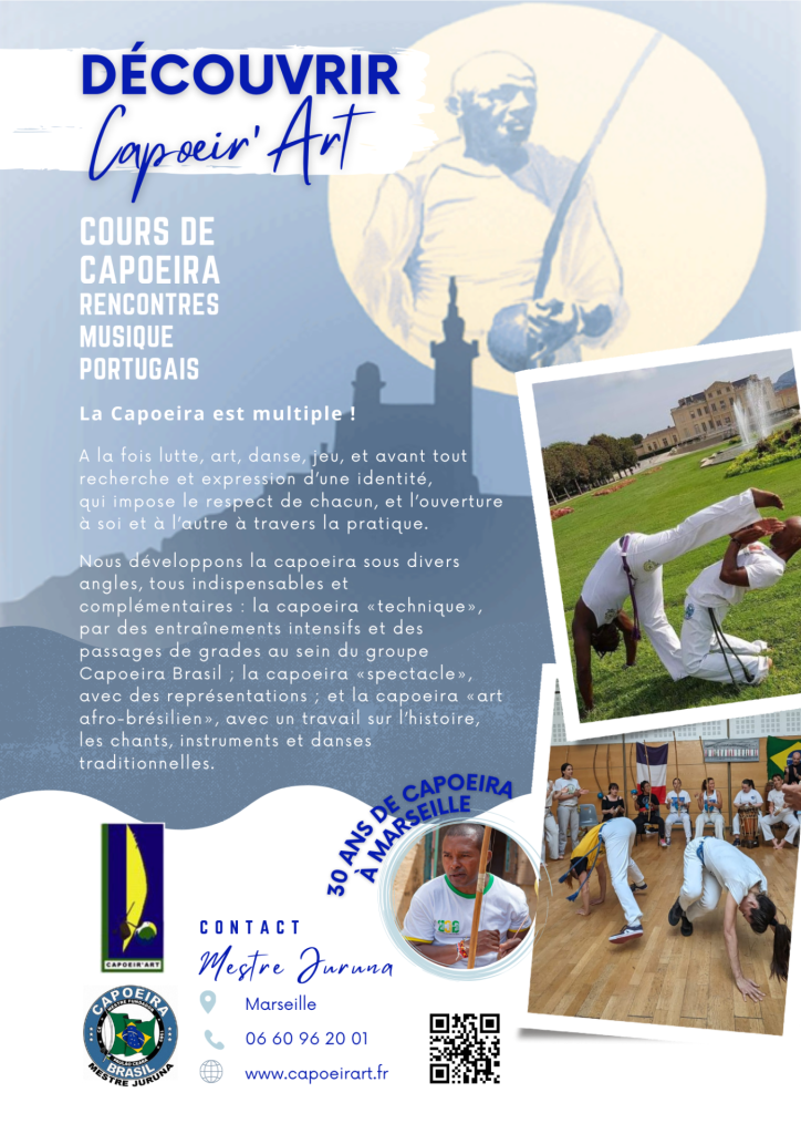 présentation de l'association Capoeir'Art à Marseille depuis 1996 activités culturelles et sportives autour de la Capoeira