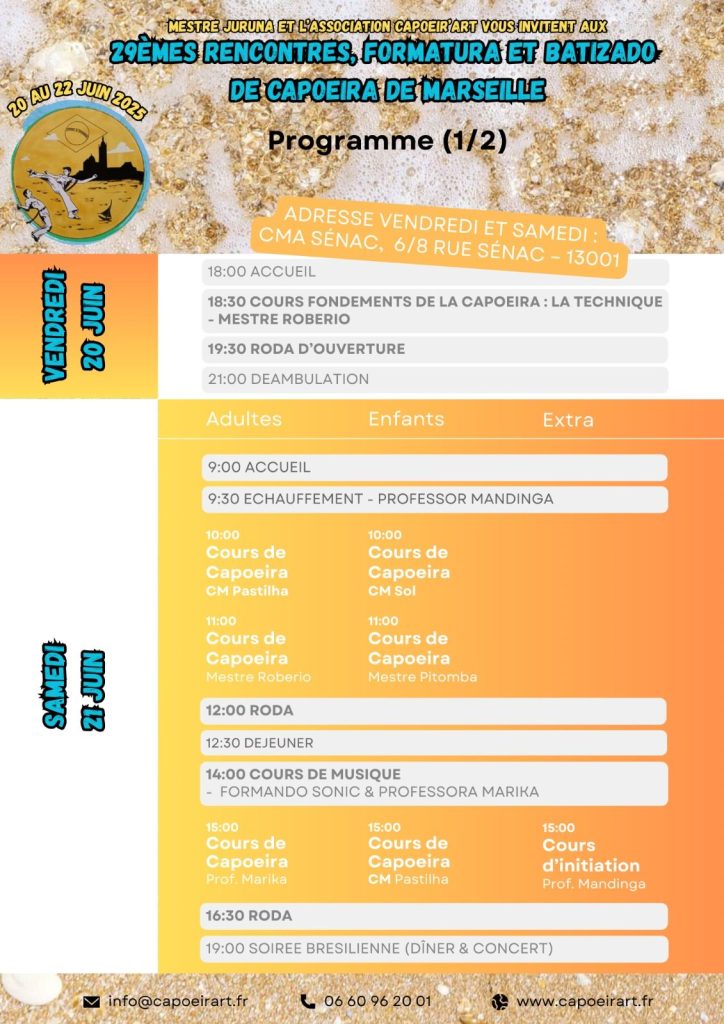 Programme Vendredi & Samedi