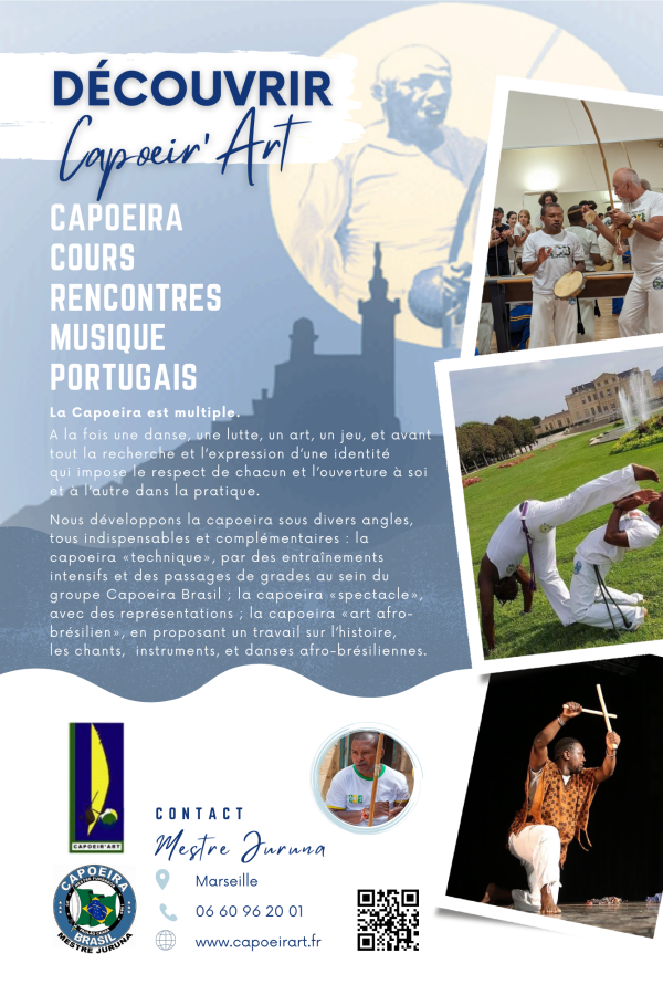 présentation de l'association Capoeir'Art à Marseille depuis 1996 activités culturelles et sportives autour de la Capoeira
